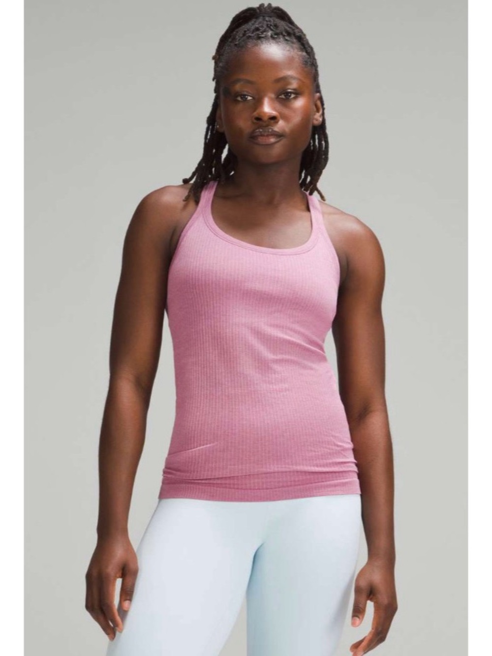 Ribbed Racerback Tank Top - Pink